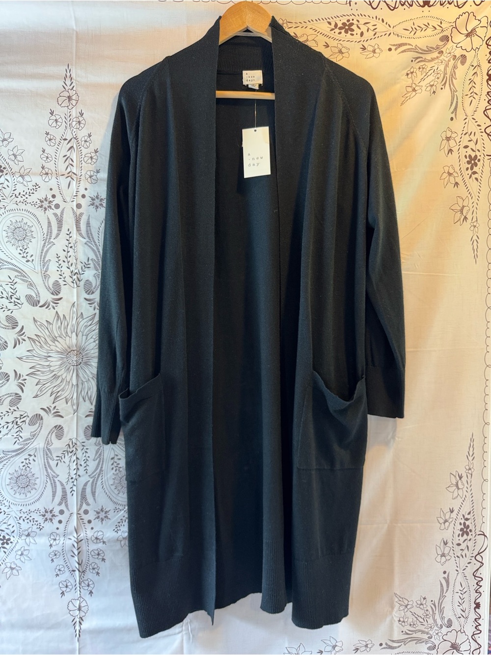 a new day Black Lightweight Open Cardigan with Pockets
